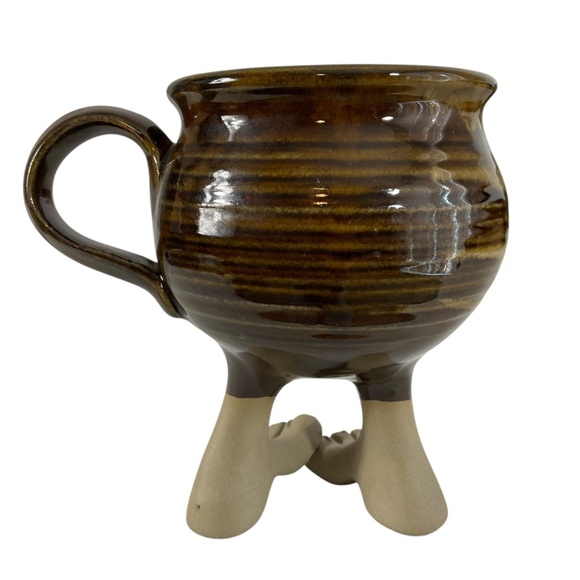 Vintage Muddy Waters Studio Art Pottery coffee Mug with Feet approximate 16 oz - Picture 6 of 14